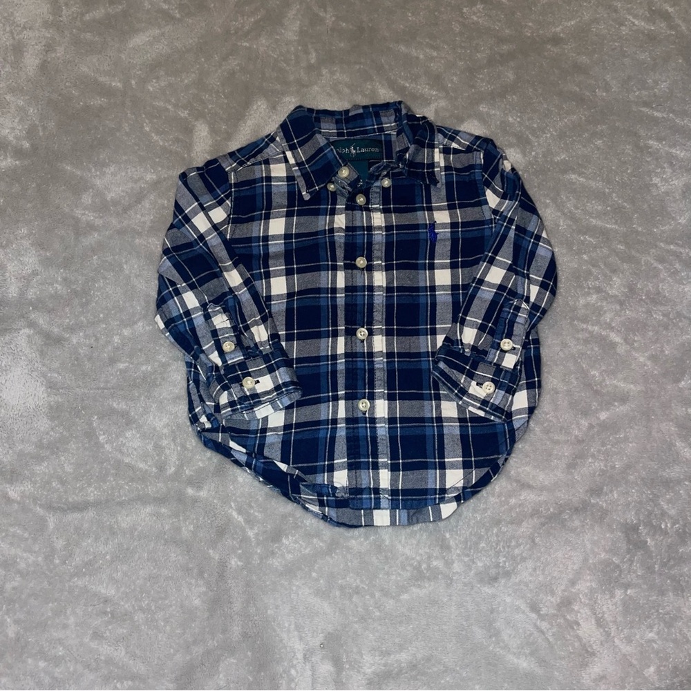 Ralph Lauren Boy’s Size 12 Month Long Sleeve Oxford Button Up Shirt